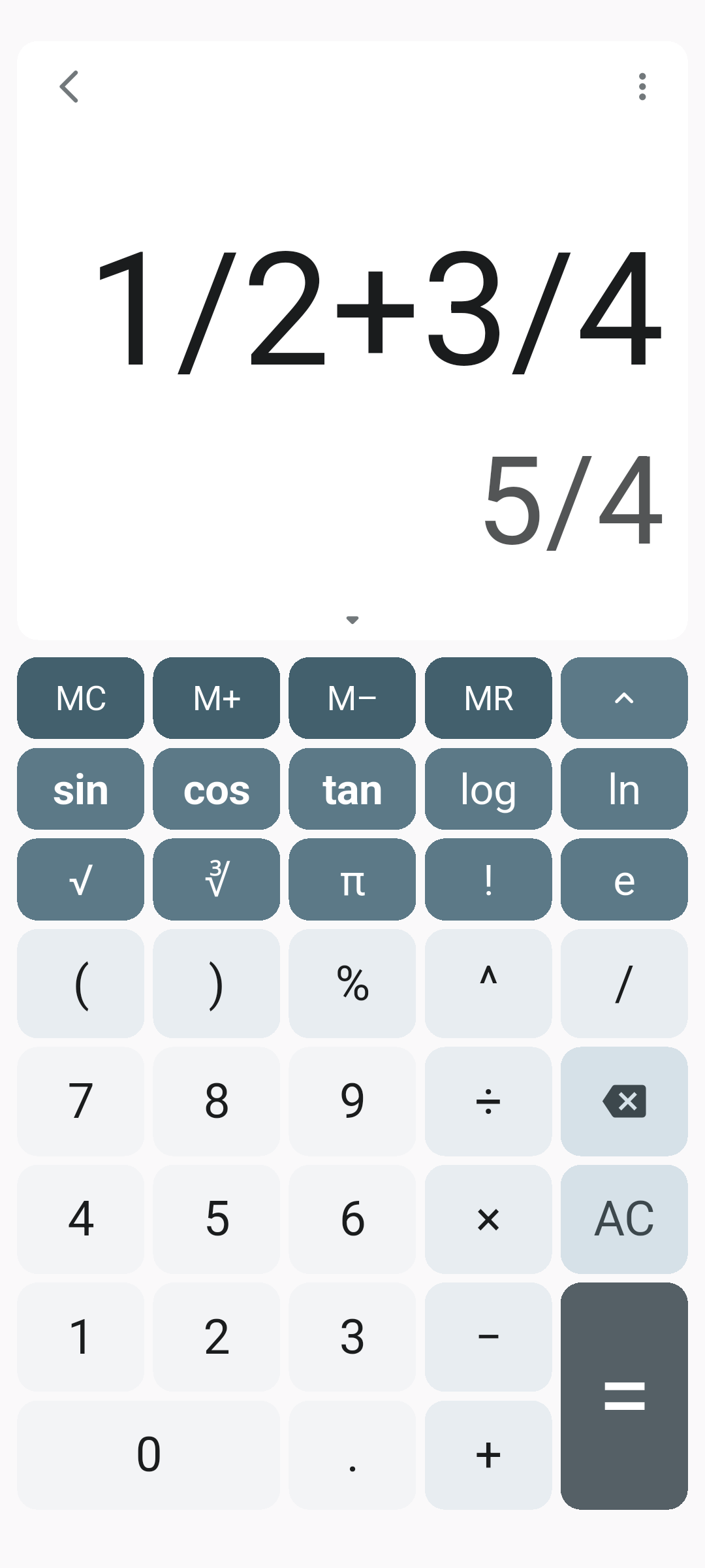 Modern calculator