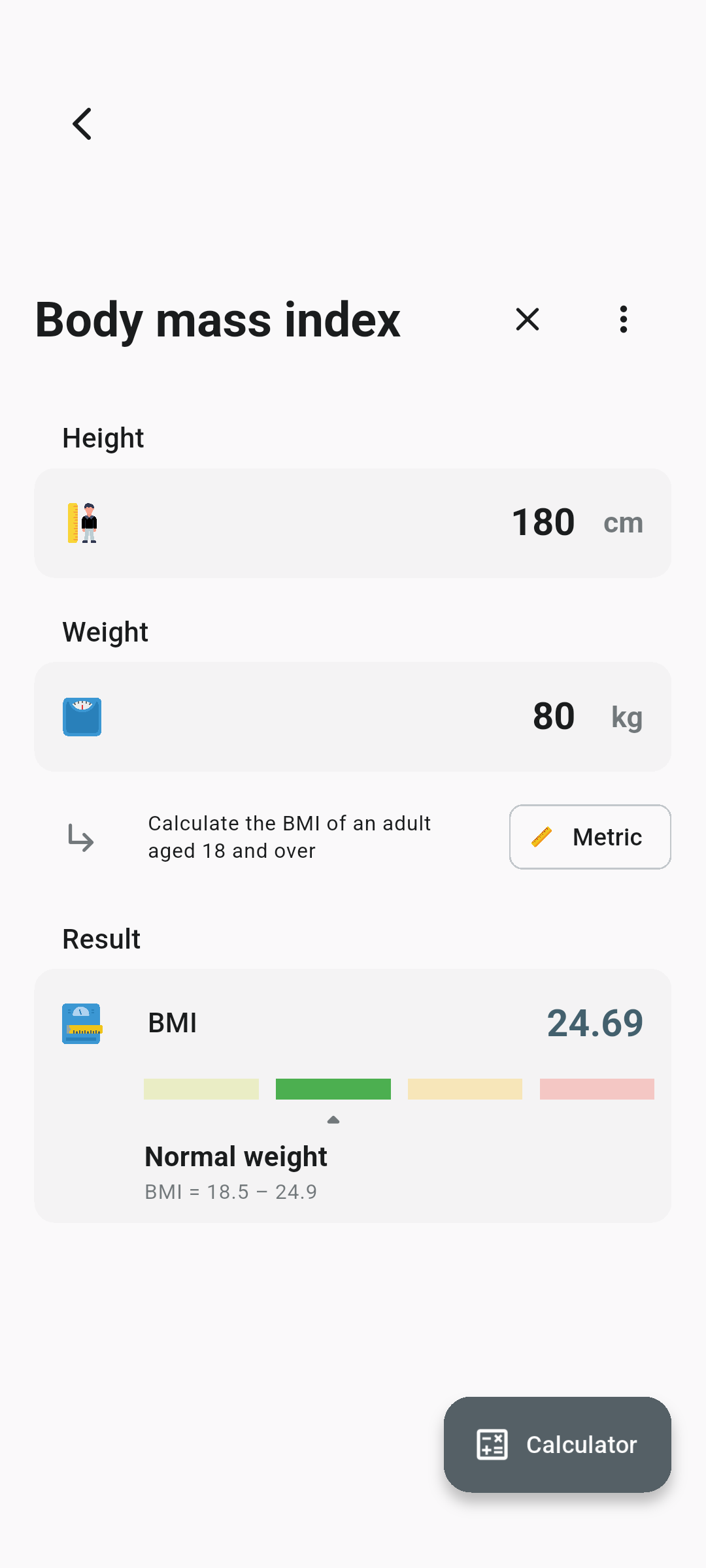 Body mass index