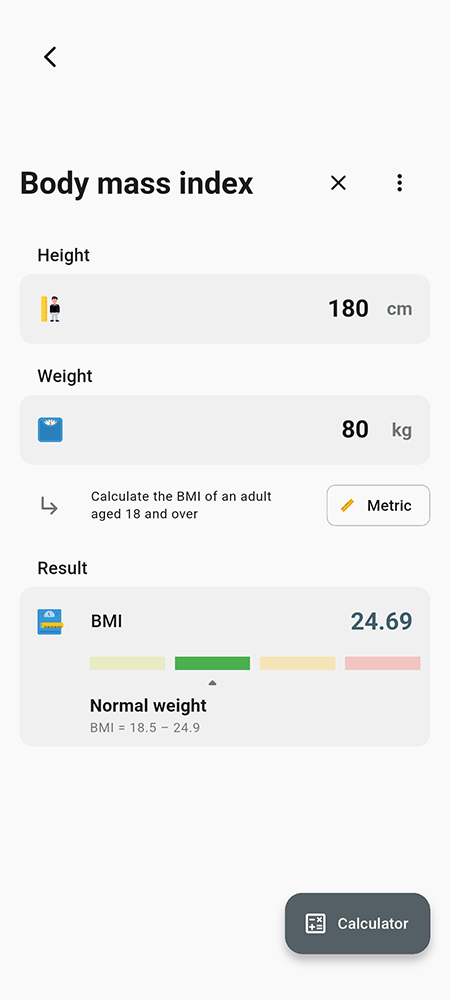 Body mass index