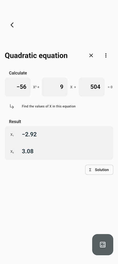 Equation screen